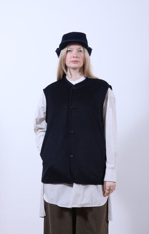 Utility Vest Cashmere Navy