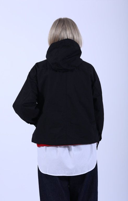 Short Hooded Jacket D. Navy