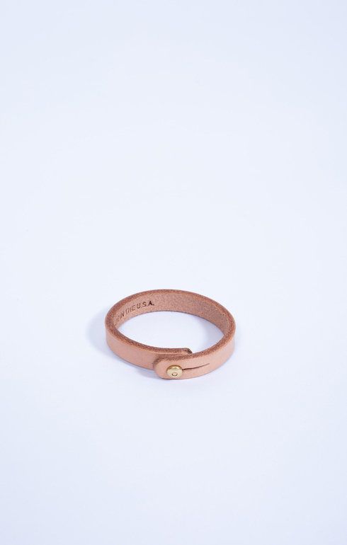 Single Wrap Wristband Natural Brass