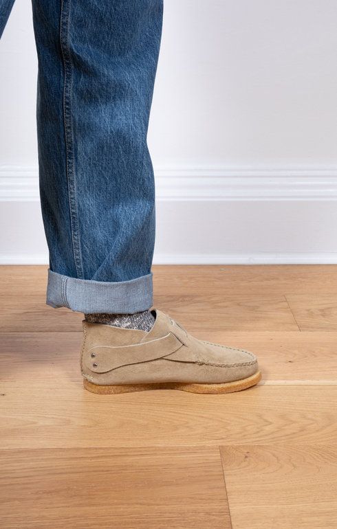Ring Boots Crepe Sole Khaki