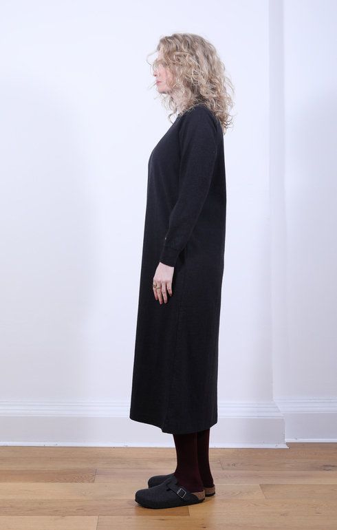 Recycled L/S Dress Black