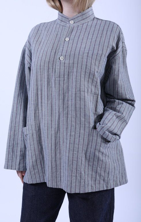 Pullover Work Shirt Jacket Blue