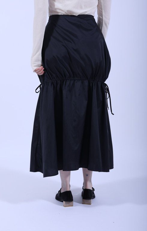 Apollo Channel Tie Skirt Ebony