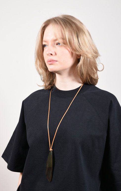 Necklace Horn Menhir Brown
