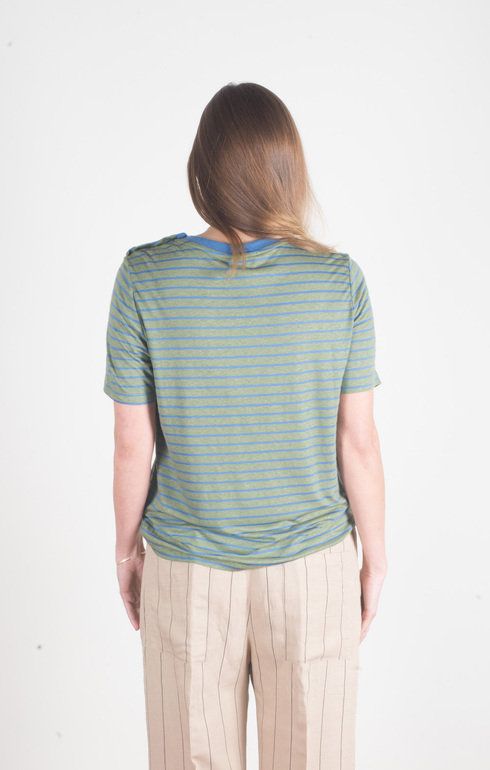T-Shirt Theon Kaki/Bleu