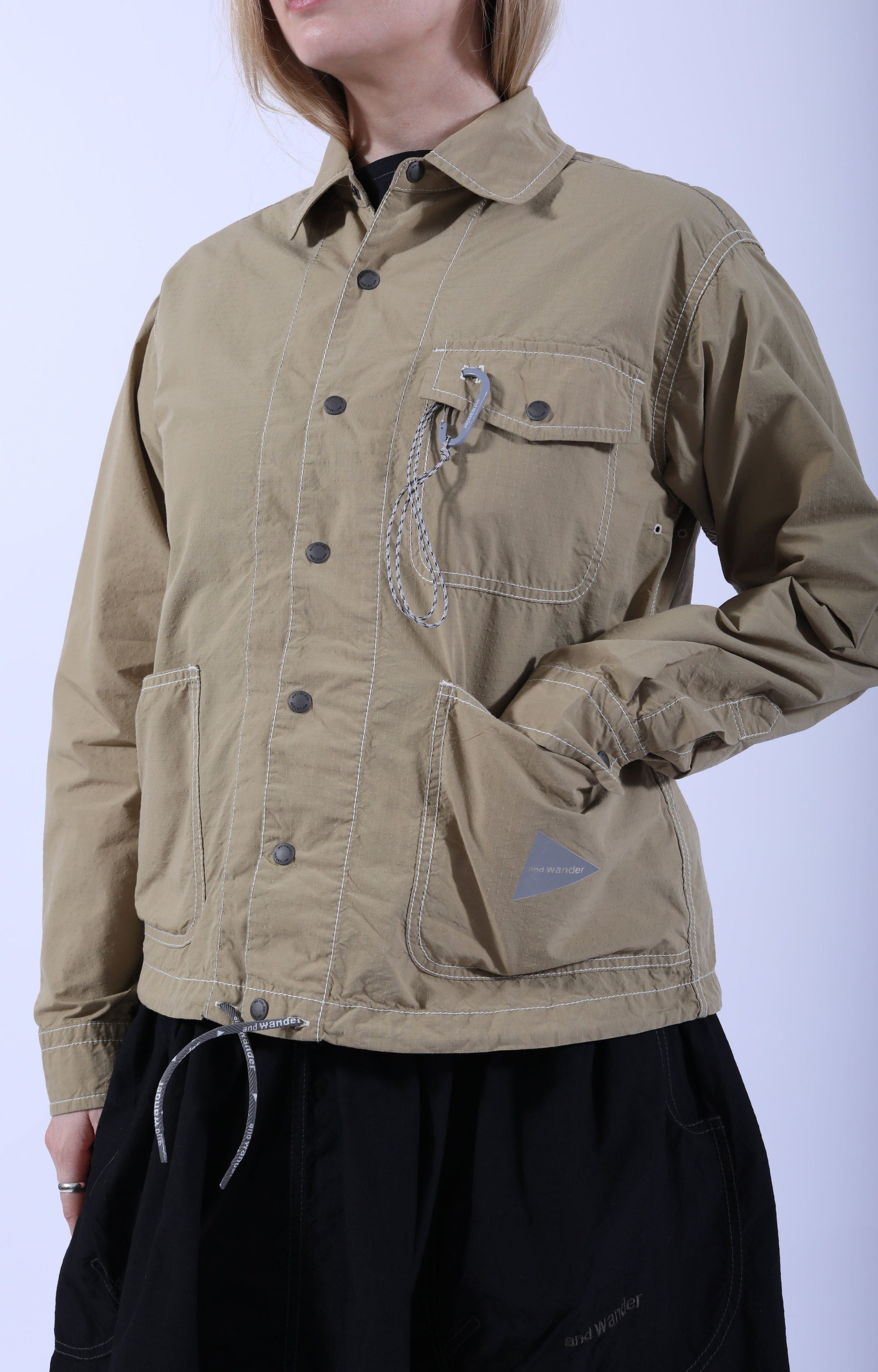 Cordura Rip Shirt Jacket Beige