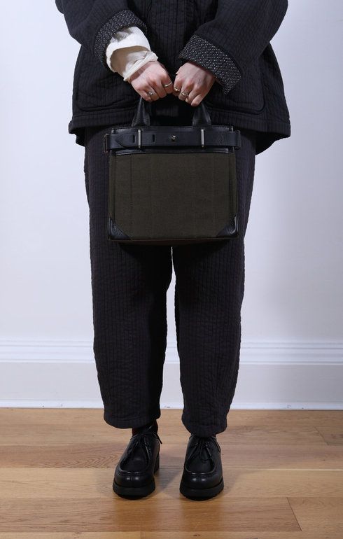 Fork 2Way Tote Bag Olive (S)