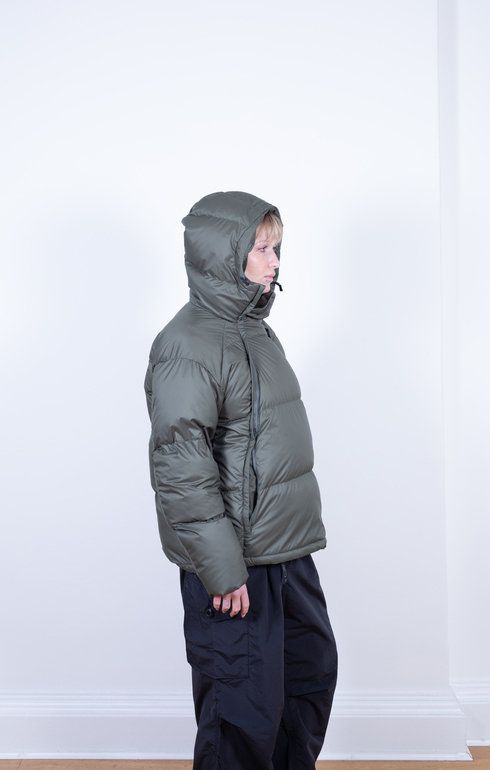 Recycled Light Down Pullover Olive
