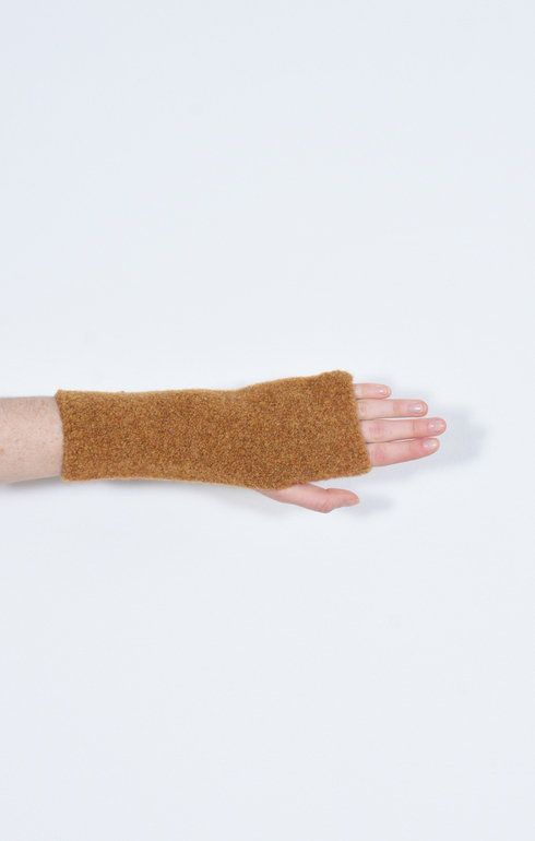Seamless Wool Hand Warmer Yellow