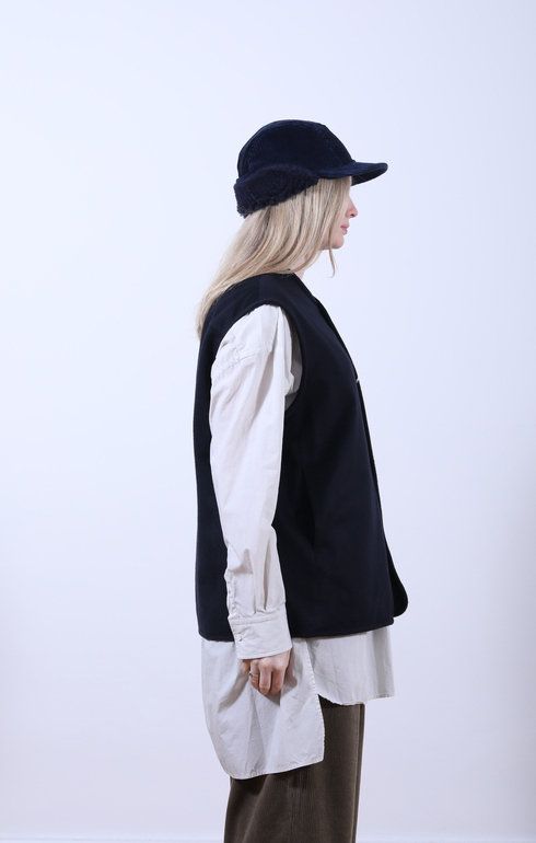 Utility Vest Cashmere Navy