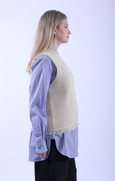 Fray 5G Vest Cream