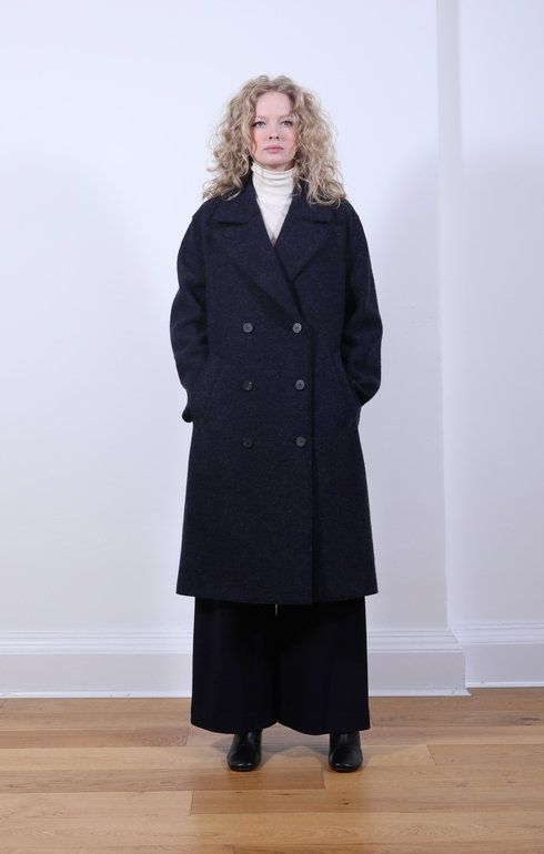 Sailor Coat Boiled Wool Midnight