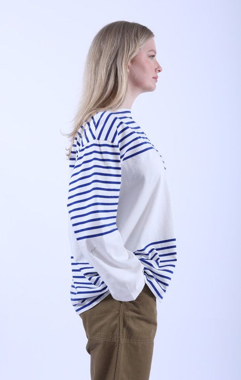 Slip Panel Basque Shirt White
