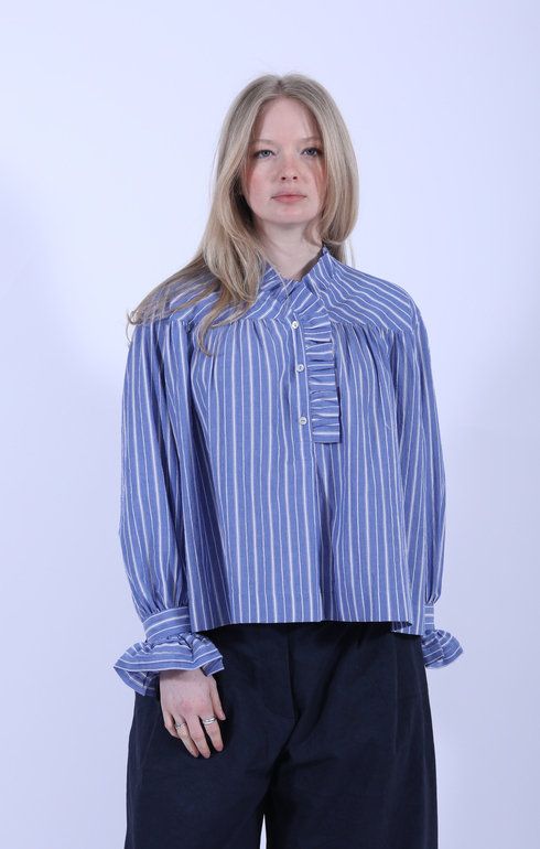 Sophie Shirt French Blue/Ecru