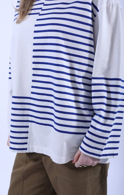 Slip Panel Basque Shirt White