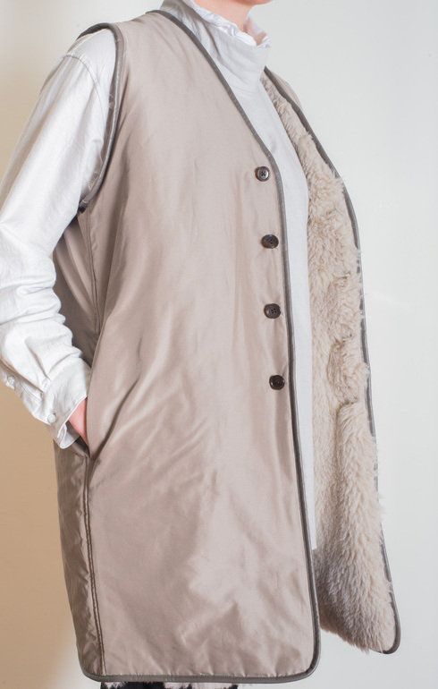 Reversible Liner Vest Mocha