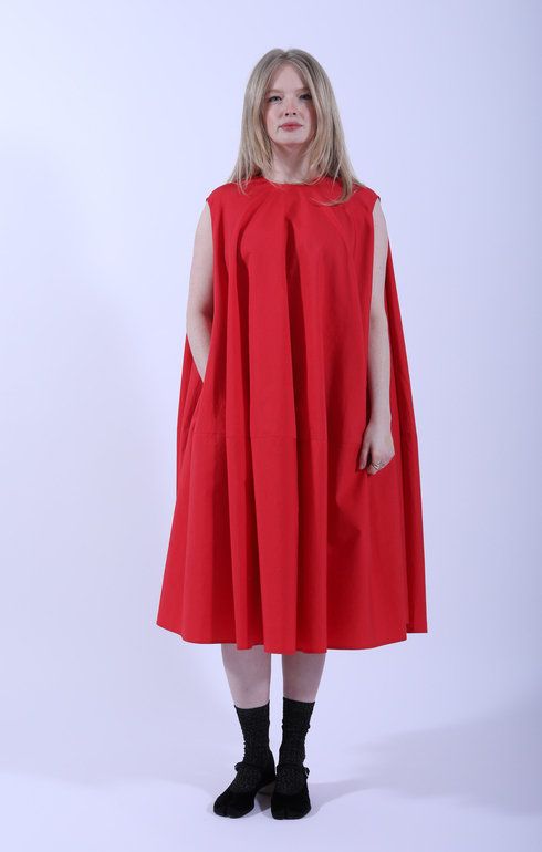 Eclipse Sleeveless Circle Dress Crimson