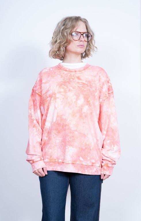 French Terry Cropped Sweatshirt Pink