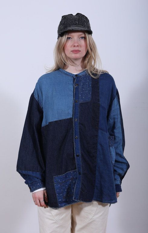 Patchwork Katmandu Shirt Indigo