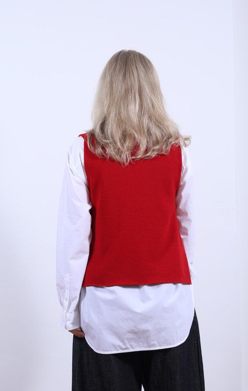 Tabard Vest w/ Pocket Ruby