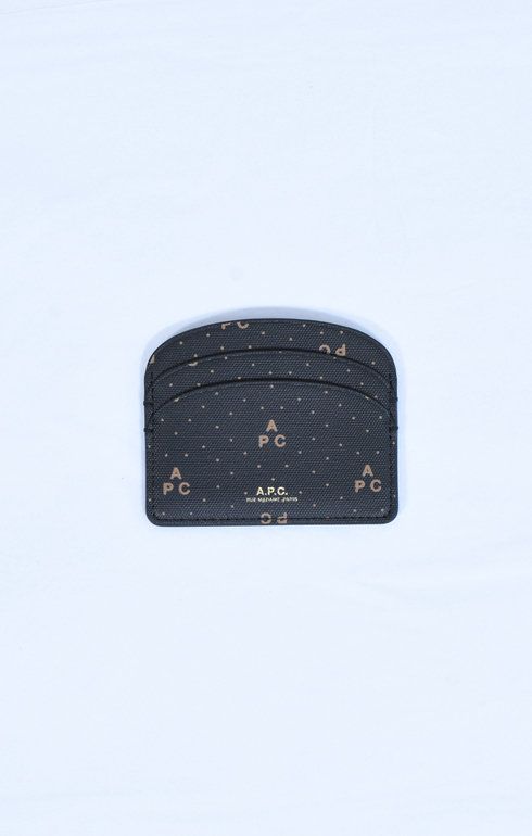 Porte Cartes Demi Lune Noir Polka