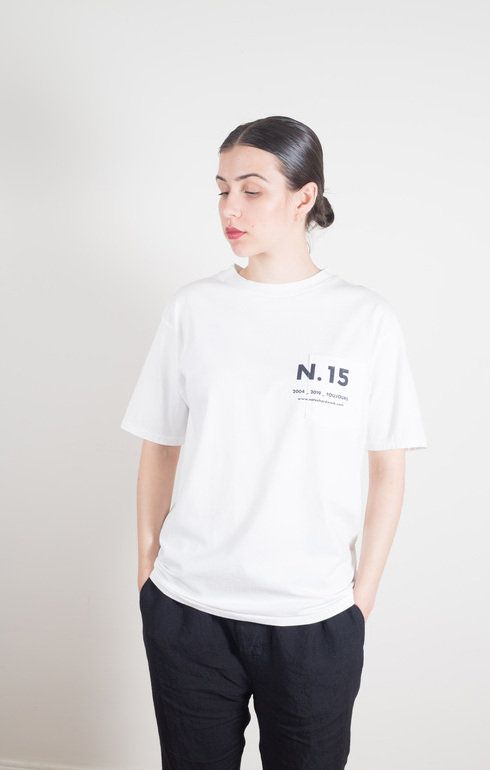 N.15 Print Pocket T-Shirt White