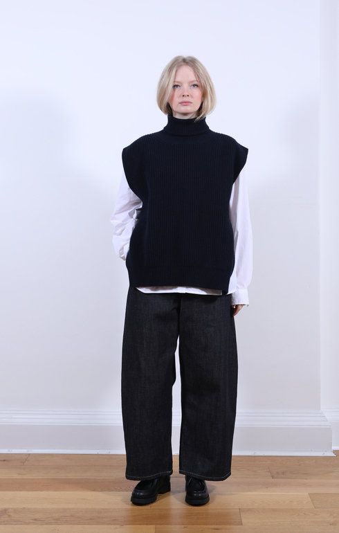 Meri Roll Neck Tabard Marino