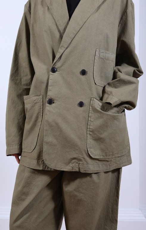G.O.D. Cotton Linen Blazer Elmwood