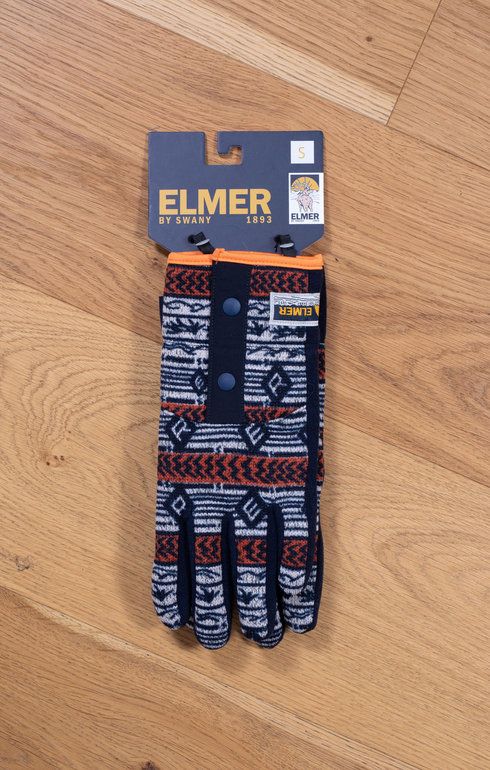 EM361 Gara 5 Finger Navy/Orange Gloves