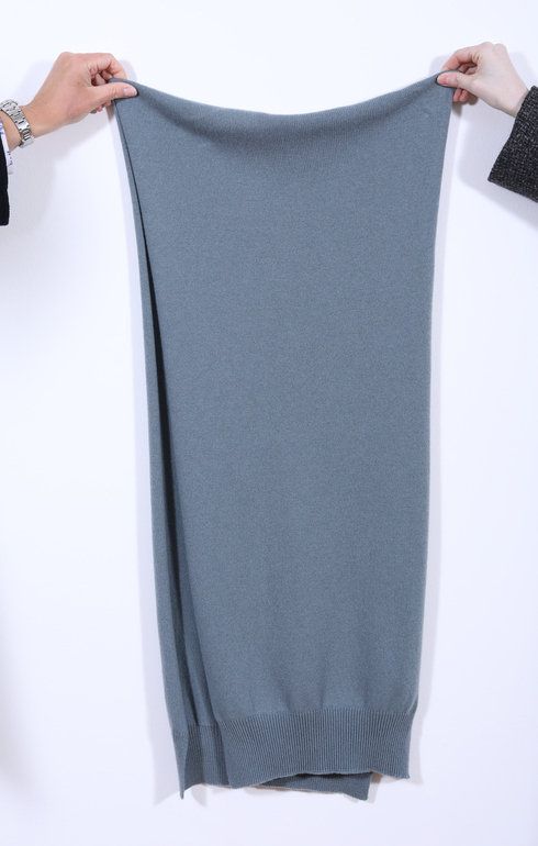 Plain Cashmere Knit Scarf Purslane