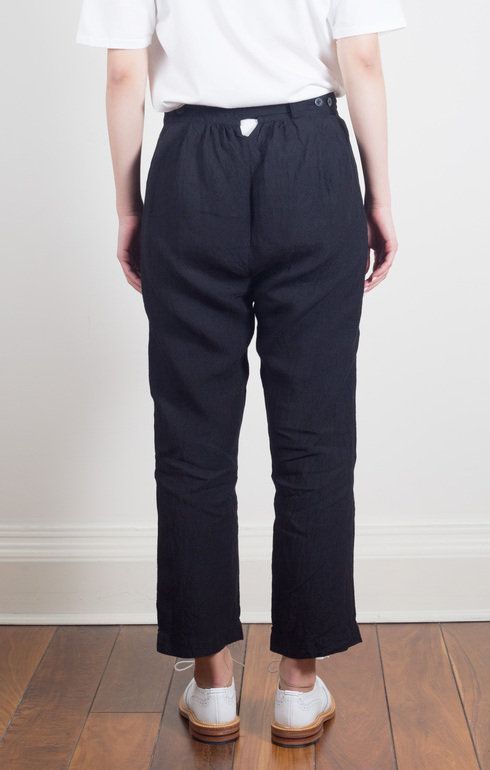 Pleated Underwear Pants Black Navy