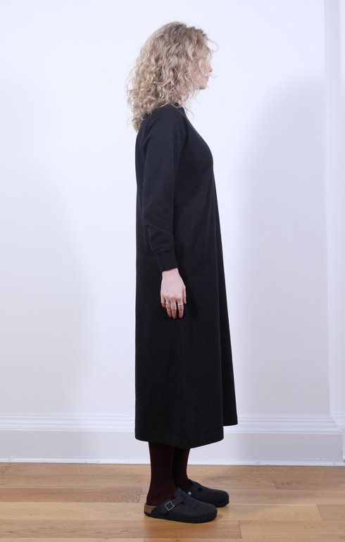Recycled L/S Dress Black