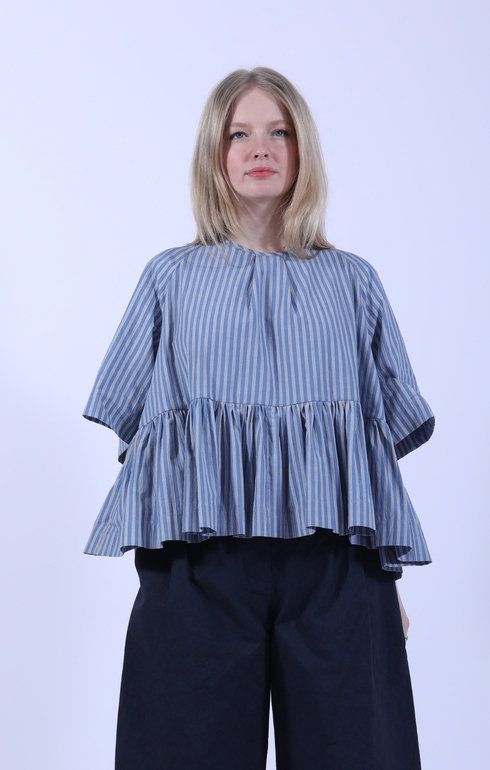 Delilah Top Blue/White Navy