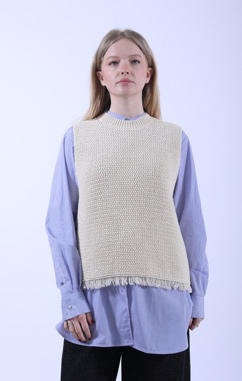 Fray 5G Vest Cream