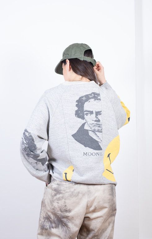 Top Fleece Re-Construct BIG SWT Grey