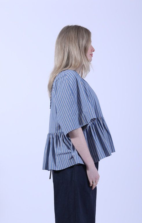 Delilah Top Blue/White Navy