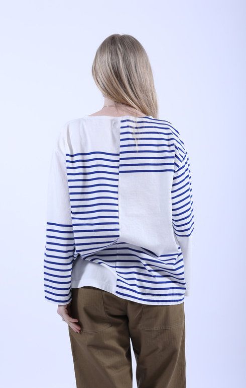 Slip Panel Basque Shirt White