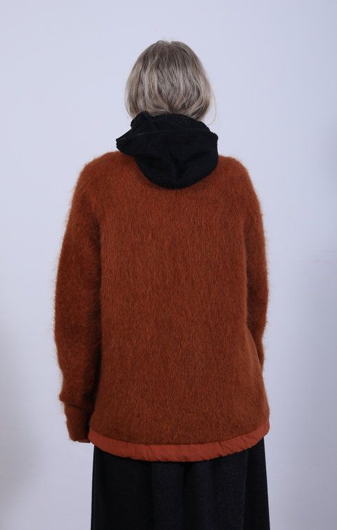 Mohair Wool Sweater Orange