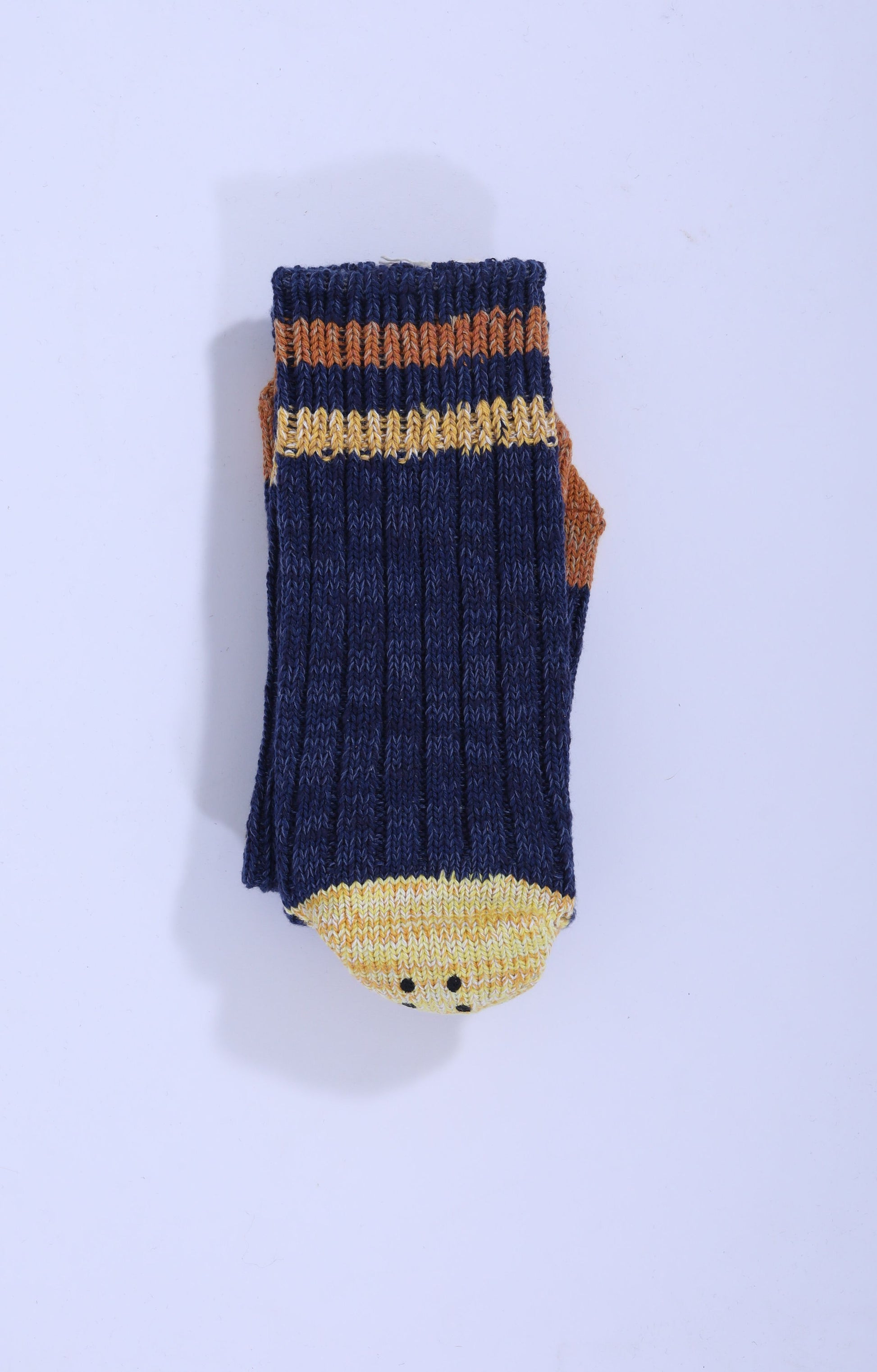 96YRNS Ivy Rainbow HAPPY Heel Socks Navy