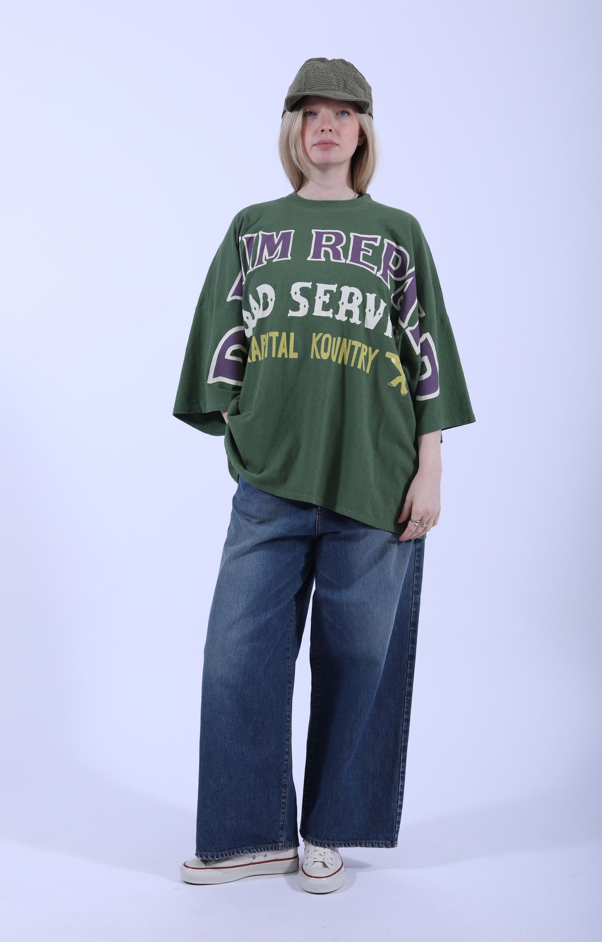 Jersey Huge-T (DENIM REPAIR) Green