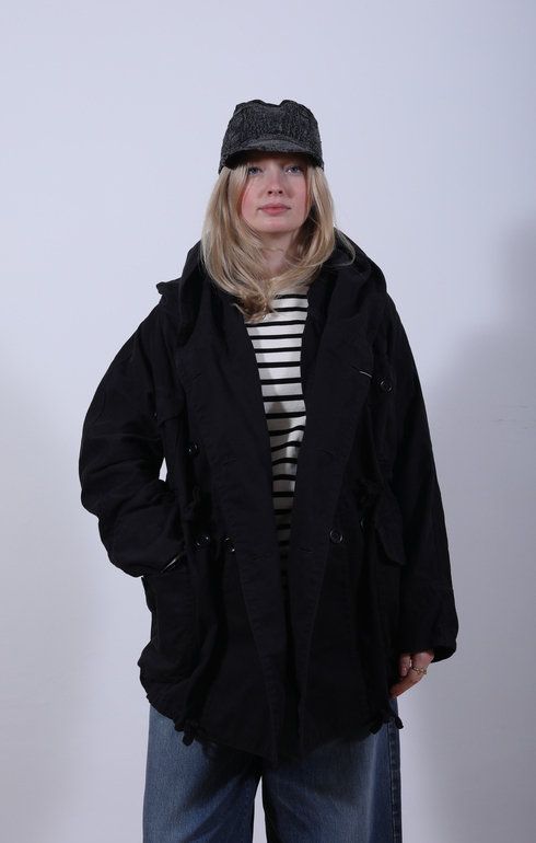 Katsuragi Ring Coat Black