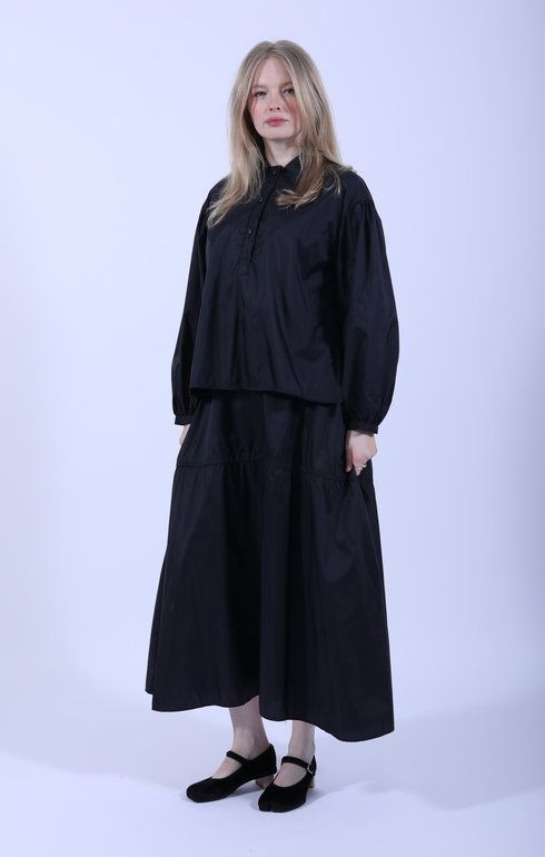 Colina Front Buttoned Shirt Ebony
