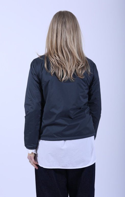Insulation Collarless Jacket Steel Grey