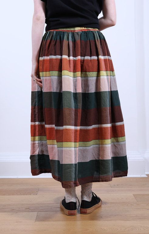 Original Check Gathered Skirt