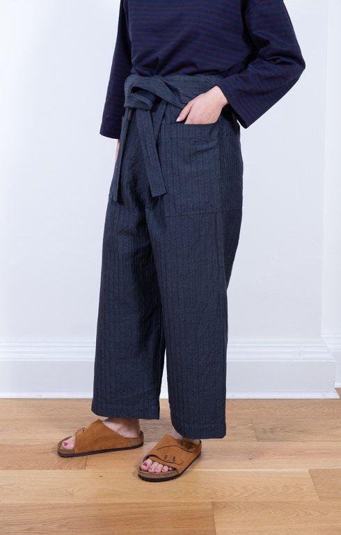 Thai Pants Herringbone Navy