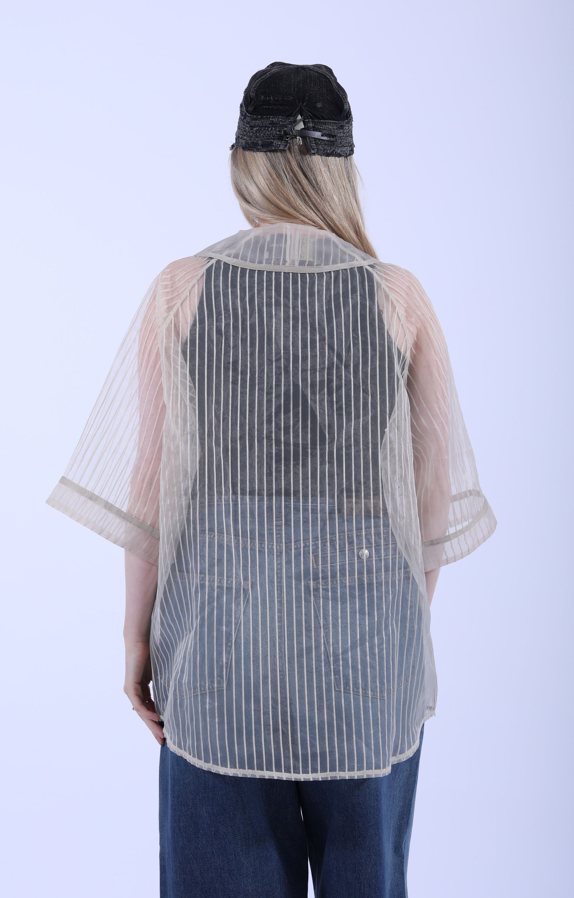 Sheer Stripe GREAT KOUNTRY Shirt Beige