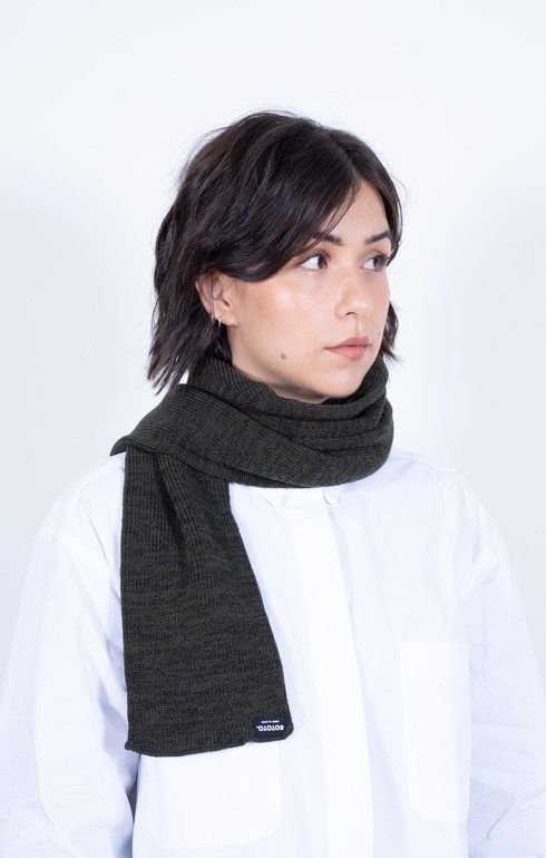 Rototo Sock Stole Scarf - Olive/Charcoal