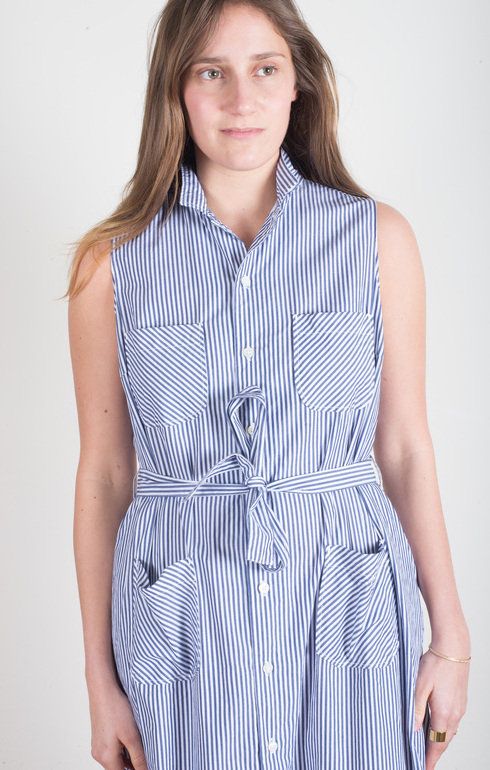 Classic Dress Navy/White