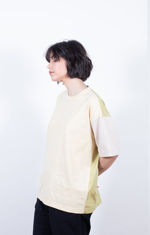Colour Panel Oversized T Mid Weight Yellow