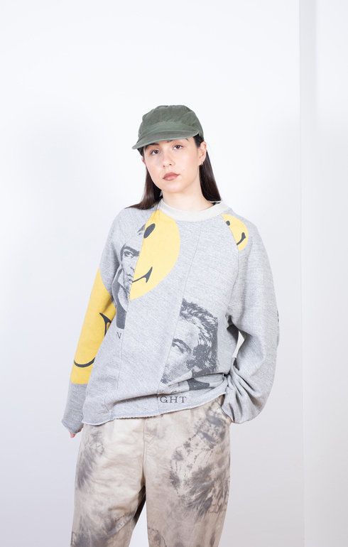 Top Fleece Re-Construct BIG SWT Grey
